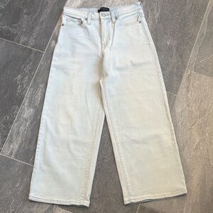 Banana Republic Cream Wide-Leg Jeans